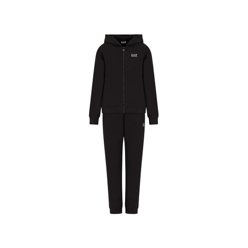 EA7 Emporio Armani Tuta sportiva Tuta Donna felpata con cappuccio Nero bianco A24 - EA7 EMPORIO6DTV57TJQLZ - 1200 - XS - Francavilla Moda